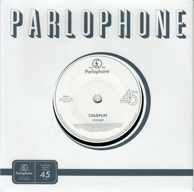 Coldplay  Midnight Limited Edition Single 7" Single Sided Etched 45 Vinyl Record