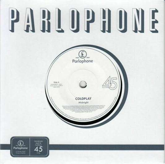 Coldplay  Midnight Limited Edition Single 7" Single Sided Etched 45 Vinyl Record