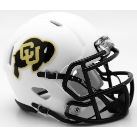 Colorado Buffaloes NCAA Mini Speed Football Helmet Matte White- NCAA
