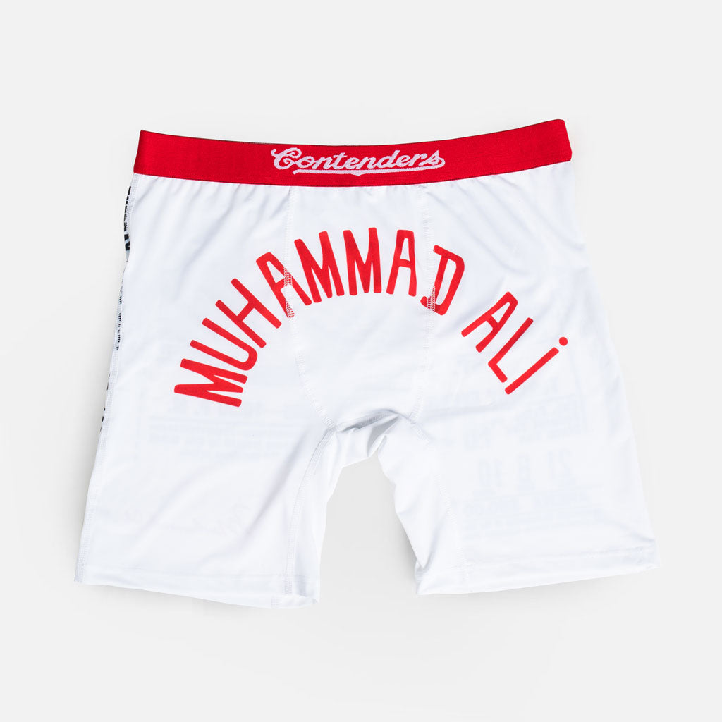 Muhammad Ali Robe 1965 Mens Brief Shorts White