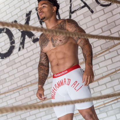 Muhammad Ali Robe 1965 Mens Brief Shorts White