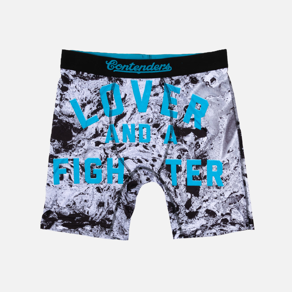 Contenders Lover & Fighter Marble Mens Brief Shorts
