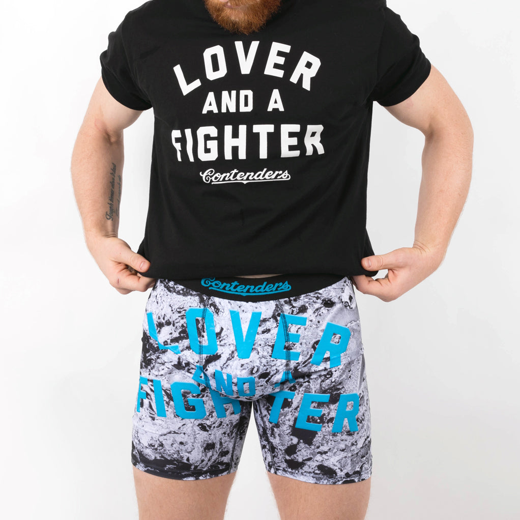 Contenders Lover & Fighter Marble Mens Brief Shorts