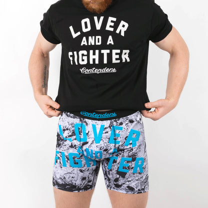 Contenders Lover & Fighter Marble Mens Brief Shorts
