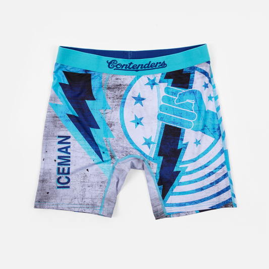 Top Gun Ice Man Mens Brief Shorts Light Blue