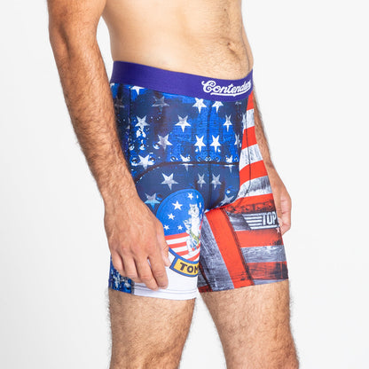 Top Gun Tomcat Mens Brief Shorts White