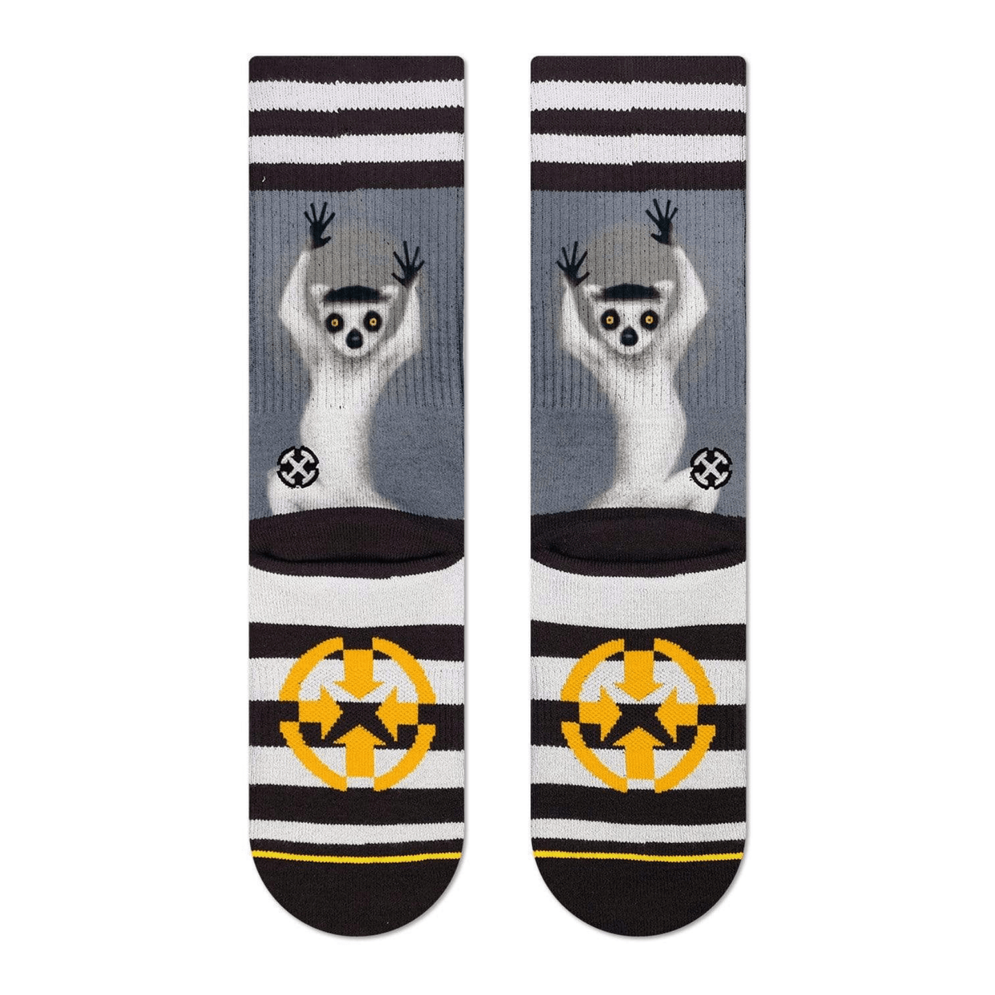 San Diego Zoo Ring-Tailed Lemur Adult Crew Sock