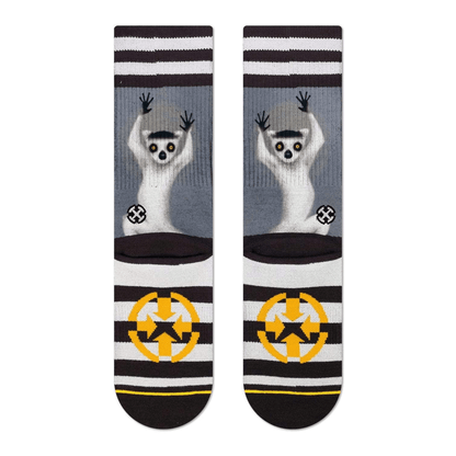 San Diego Zoo Ring-Tailed Lemur Adult Crew Sock