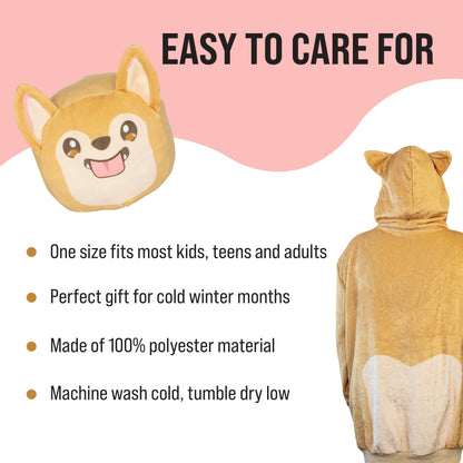 Toast the Corgi Bread Snugible 2-in-1 Blanket Hoodie & Pillow