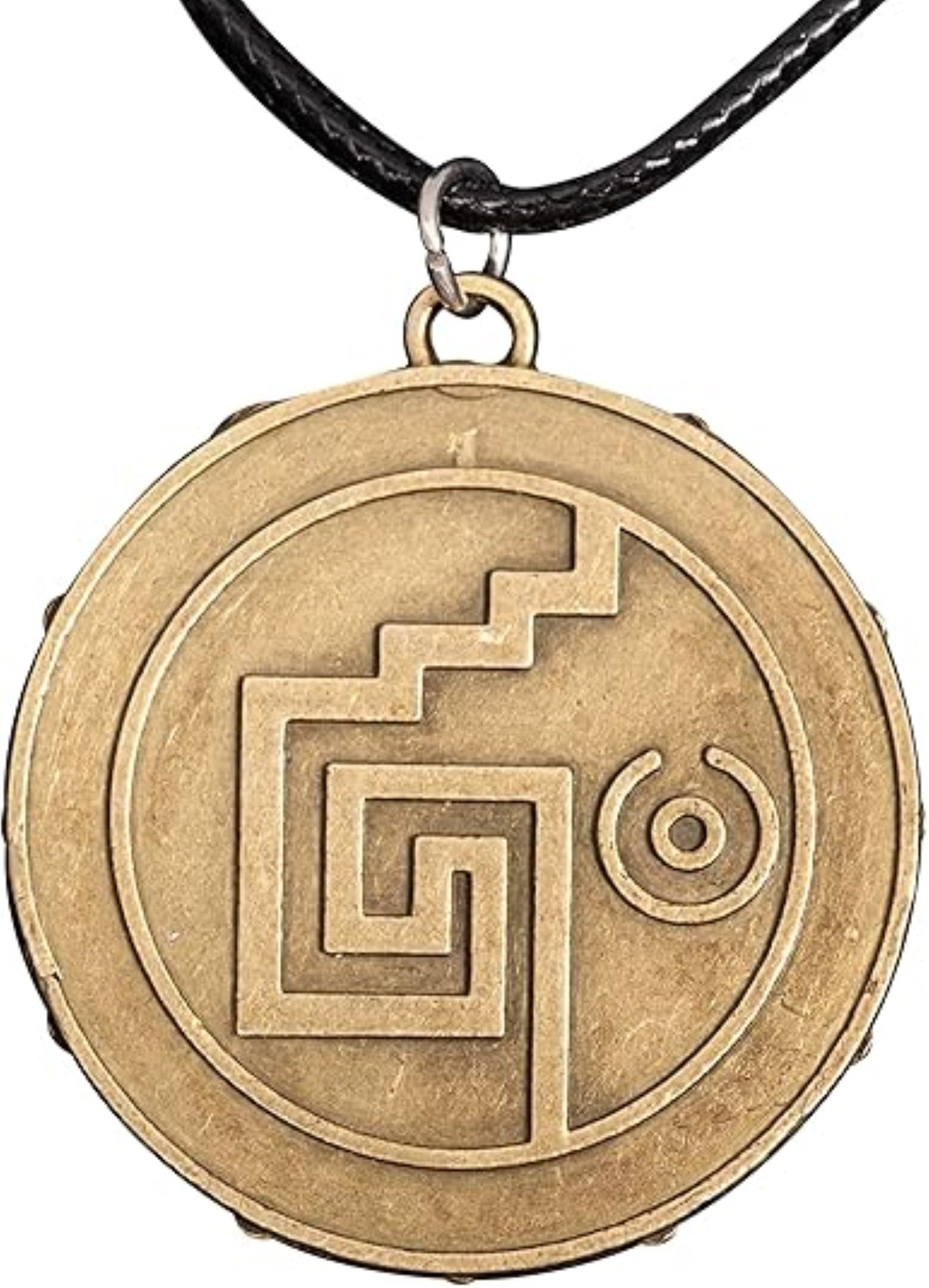 Cursed Pirates Aztec Coin Medallion Necklace Halloween Cosplay Costume Accessory