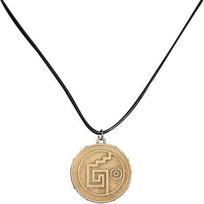 Cursed Pirates Aztec Coin Medallion Necklace Halloween Cosplay Costume Accessory