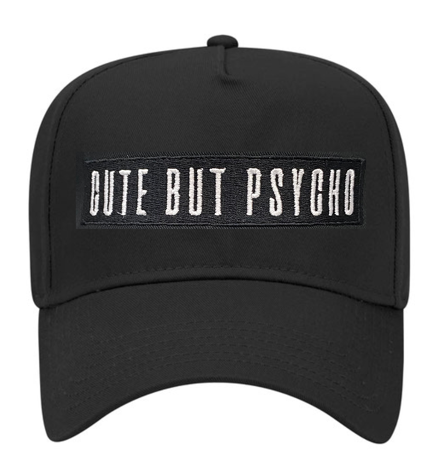 5 Panel Mid Profile Baseball Cap Cute But Psycho