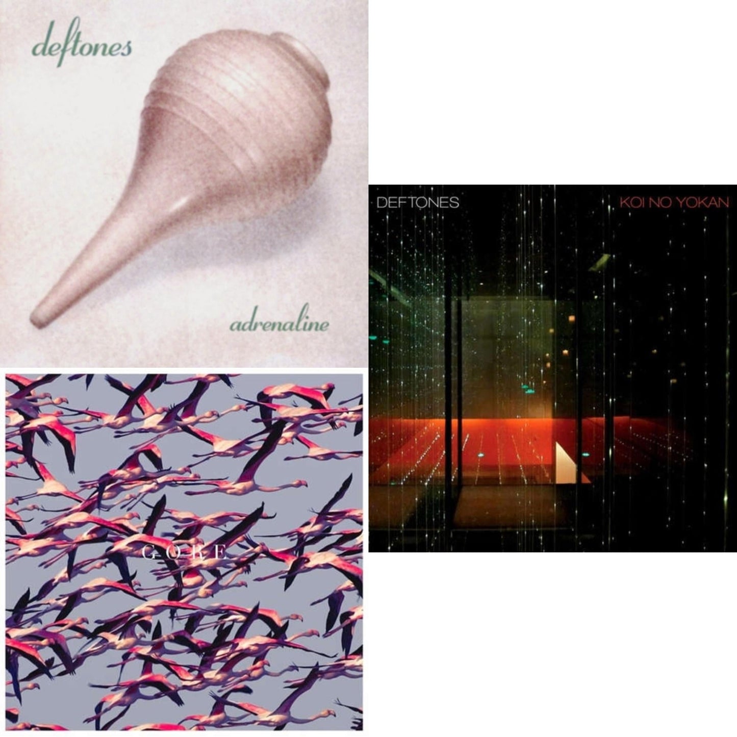 Deftones - Gore (White LP Vinyl) & Koi No Yokan & Adrenaline