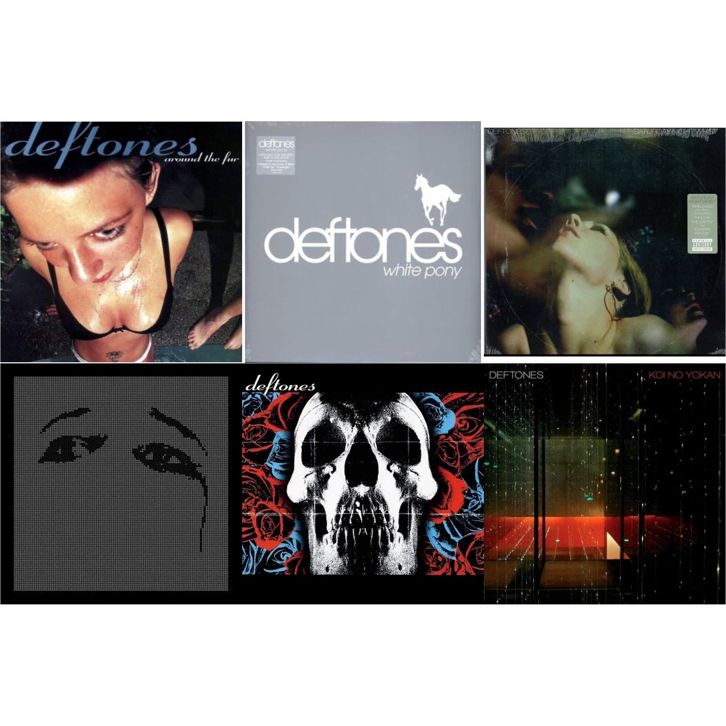 Deftones - Deftones & Ohms & Koi No Yokan & Saturday Night Wrist & Around The Fur (180G) & White Pony - LP Vinyl Bundle