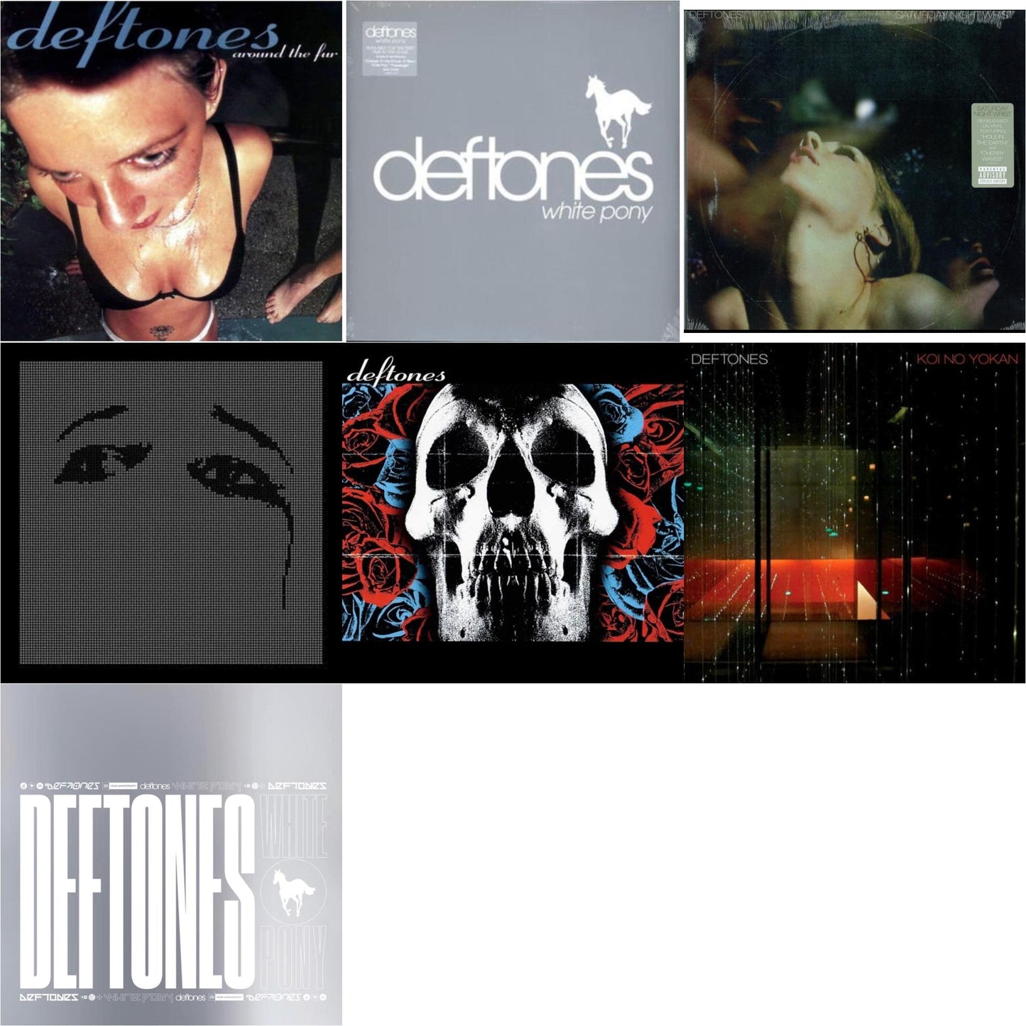 Deftones - Deftones & Ohms & White Pony (X) (20Th Anniversary Deluxe Edition/Super Deluxe) & Koi No Yokan & Saturday Night Wrist & Around The Fur (180G) & White Pony - LP Vinyl Bundle