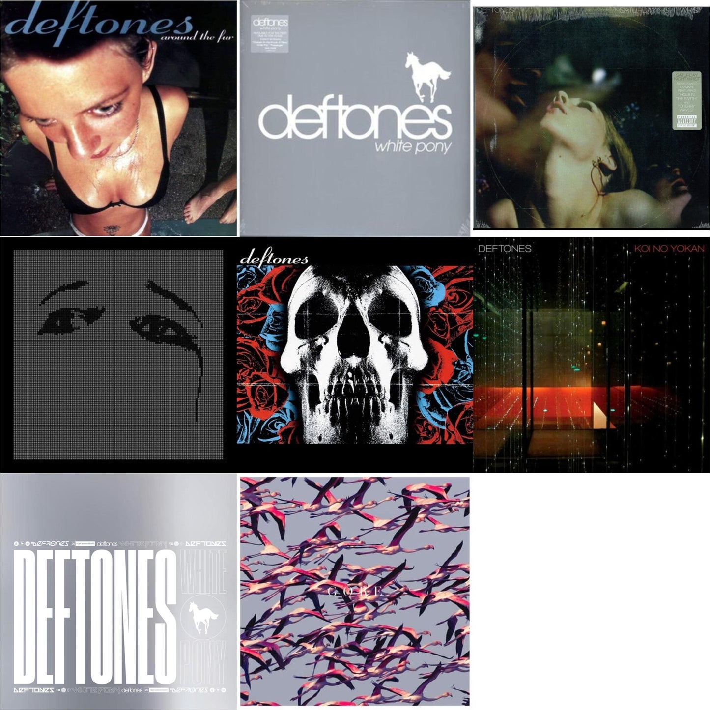 Deftones - Deftones & Ohms & White Pony (X) (20Th Anniversary Deluxe Edition/Super Deluxe) & Gore (White LP Vinyl) & Koi No Yokan & Saturday Night Wrist & Around The Fur (180G) & White Pony
