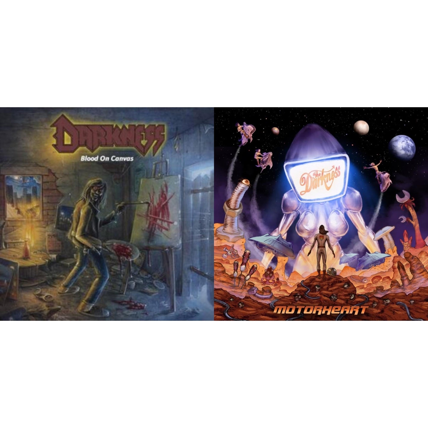 Darkness - Blood On Canvas (Clear LP Vinyl) & Motorheart