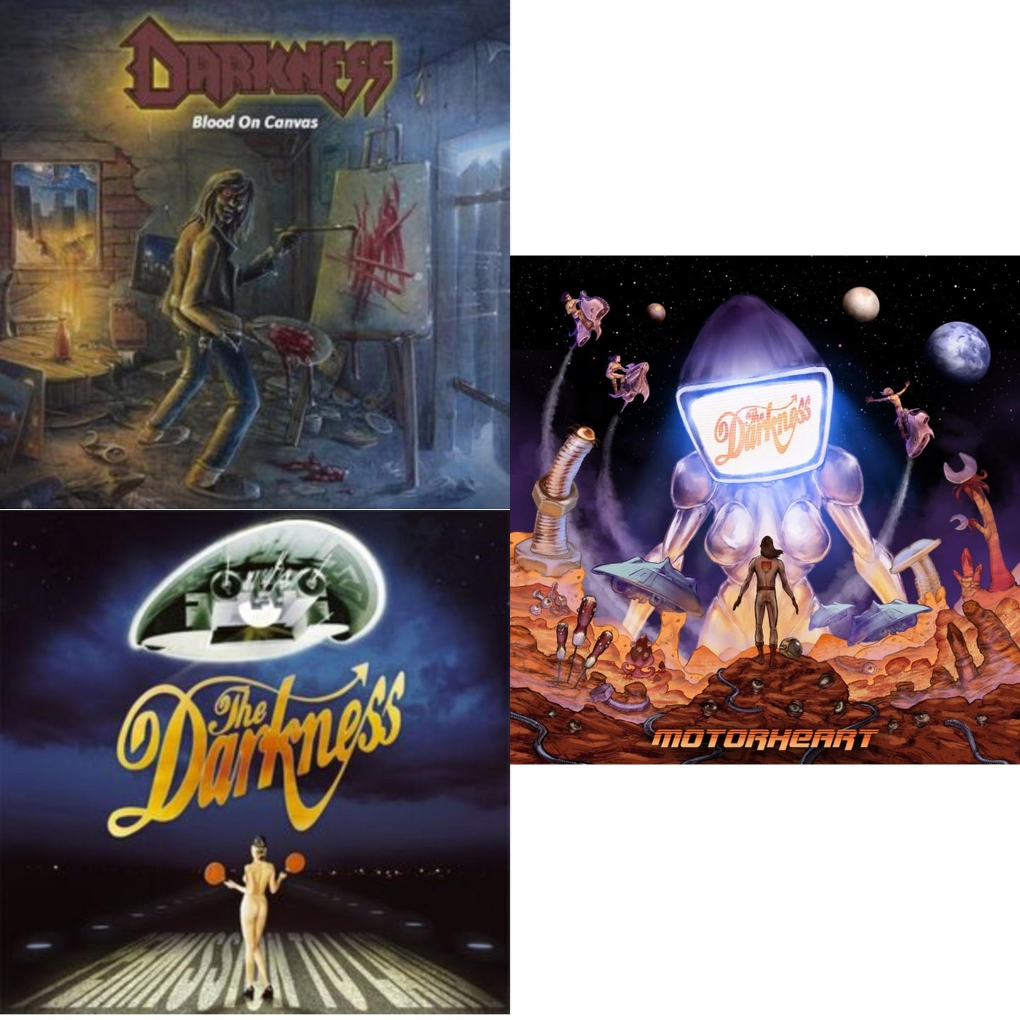 Darkness - Blood On Canvas (Clear LP Vinyl) & Permission To Land & Motorheart