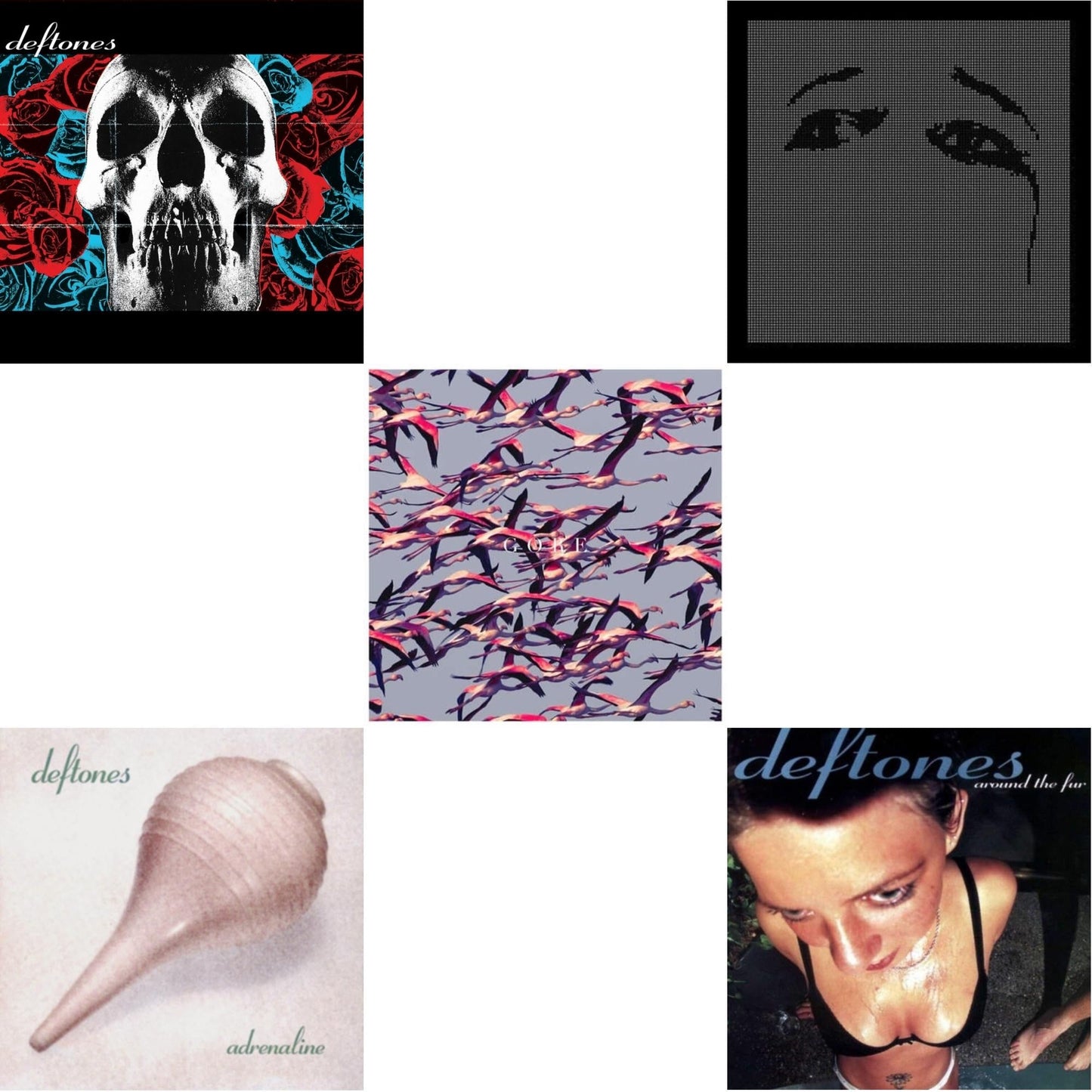 Deftones - Deftones (X) (20Th Anniversary/Ruby Red LP Vinyl) & Ohms & Gore (White LP Vinyl) & Around The Fur (180G) & Adrenaline