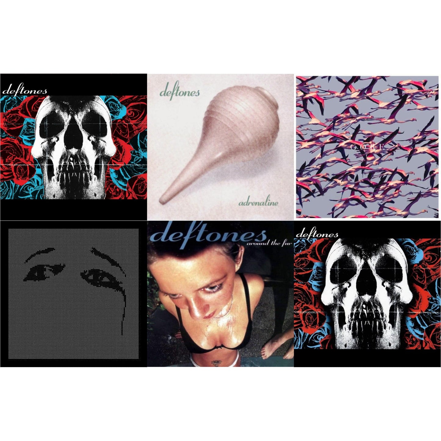 Deftones - Deftones & Deftones (X) (20Th Anniversary/Ruby Red LP Vinyl) & Ohms & Gore (White LP Vinyl) & Around The Fur (180G) & Adrenaline