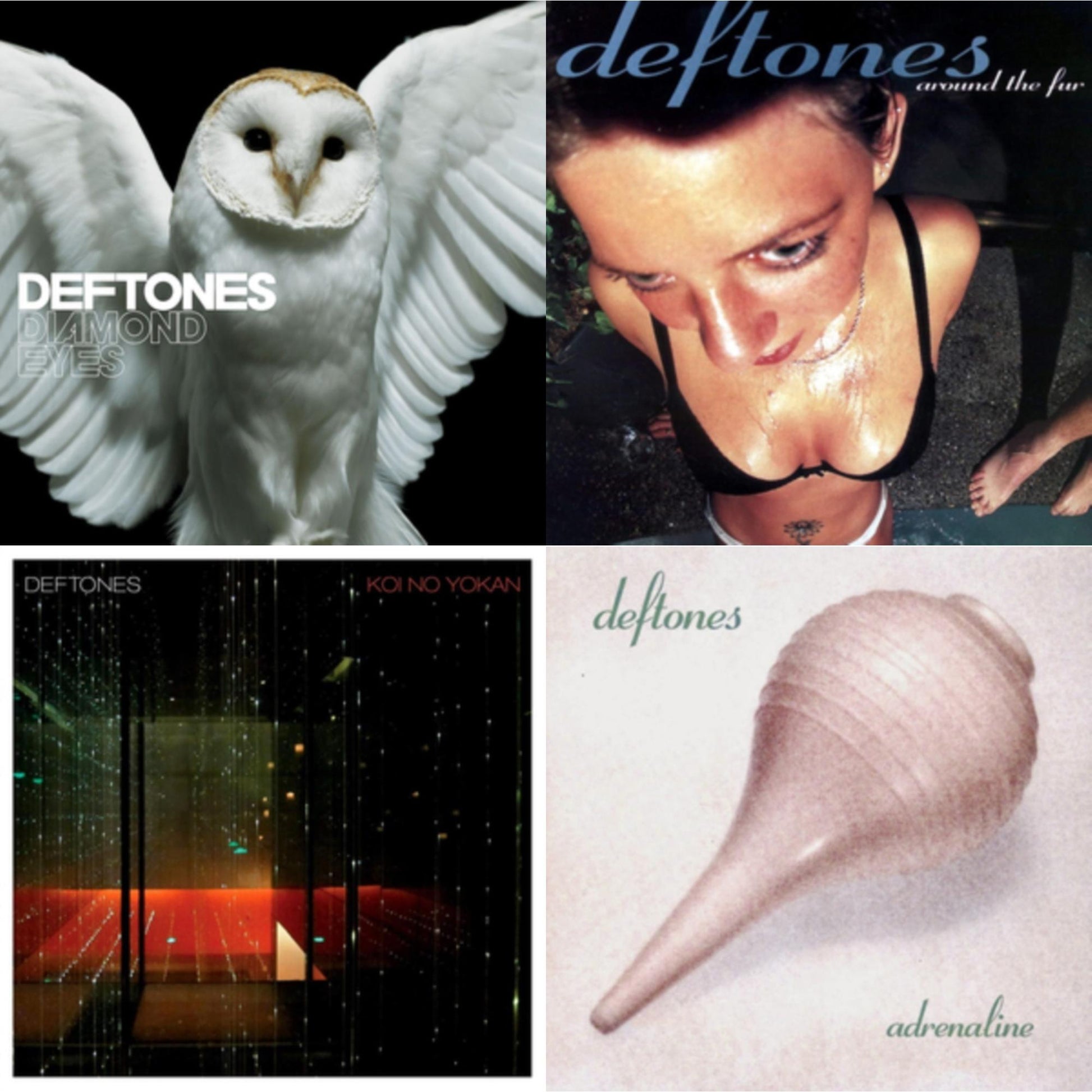 Deftones - Adrenaline & Around The Fur & Koi No Yokan & Diamond Eyes - CD Bundle