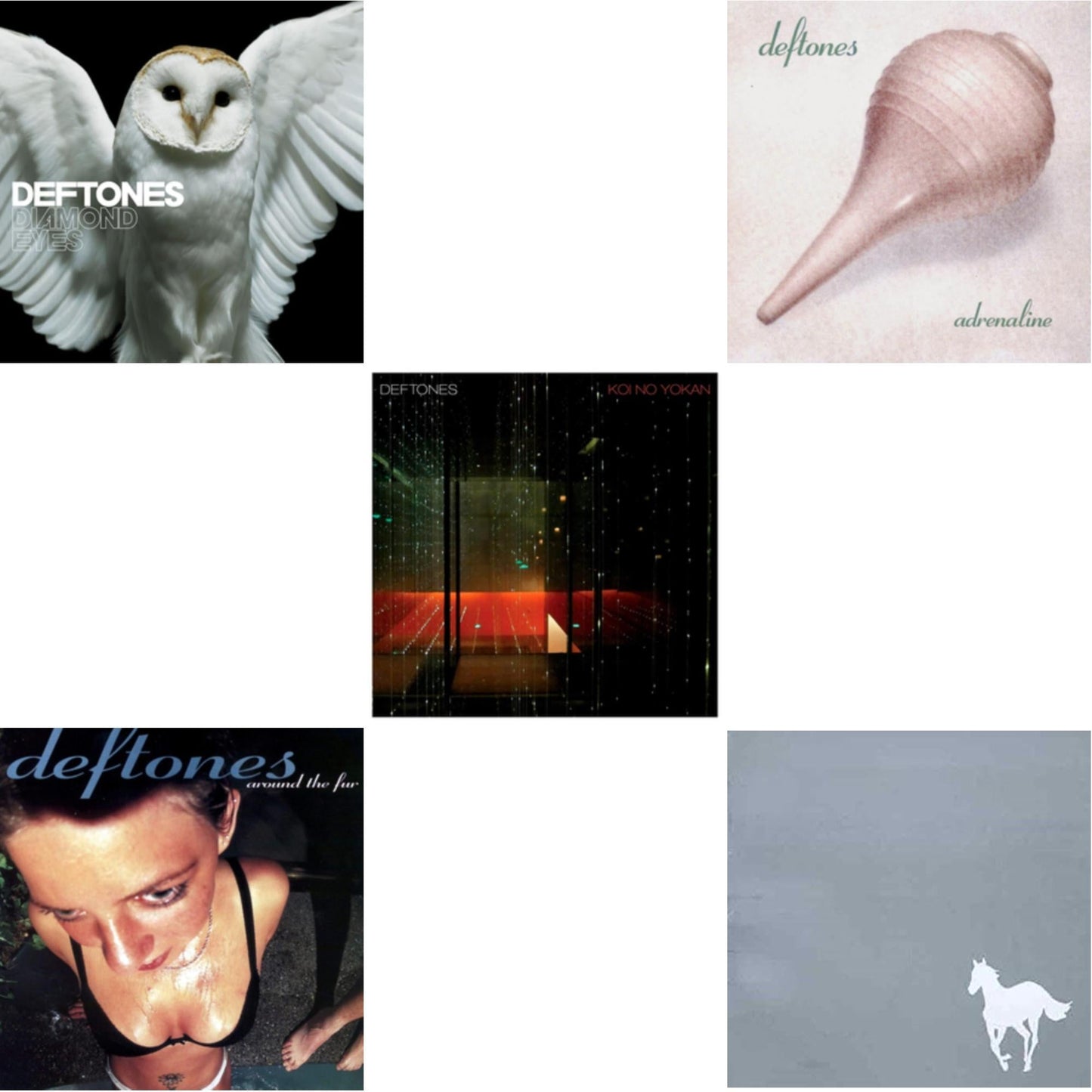 Deftones - Adrenaline & Around The Fur & White Pony & Koi No Yokan & Diamond Eyes - CD Bundle