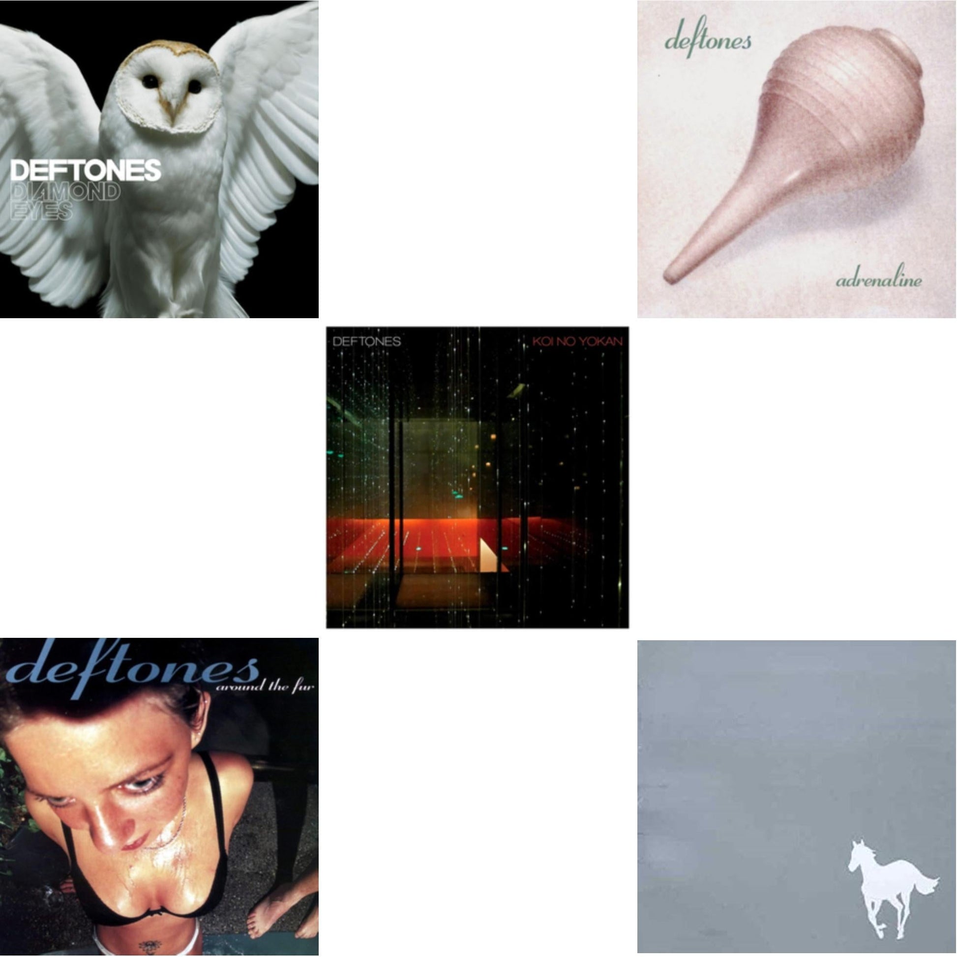 Deftones - Adrenaline & Around The Fur & White Pony & Koi No Yokan & Diamond Eyes - CD Bundle