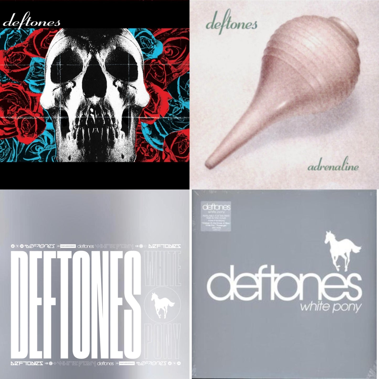Deftones - Deftones (X) (20Th Anniversary/Ruby Red LP Vinyl) & White Pony (X) (20Th Anniversary Deluxe Edition/Super Deluxe) & Adrenaline & White Pony