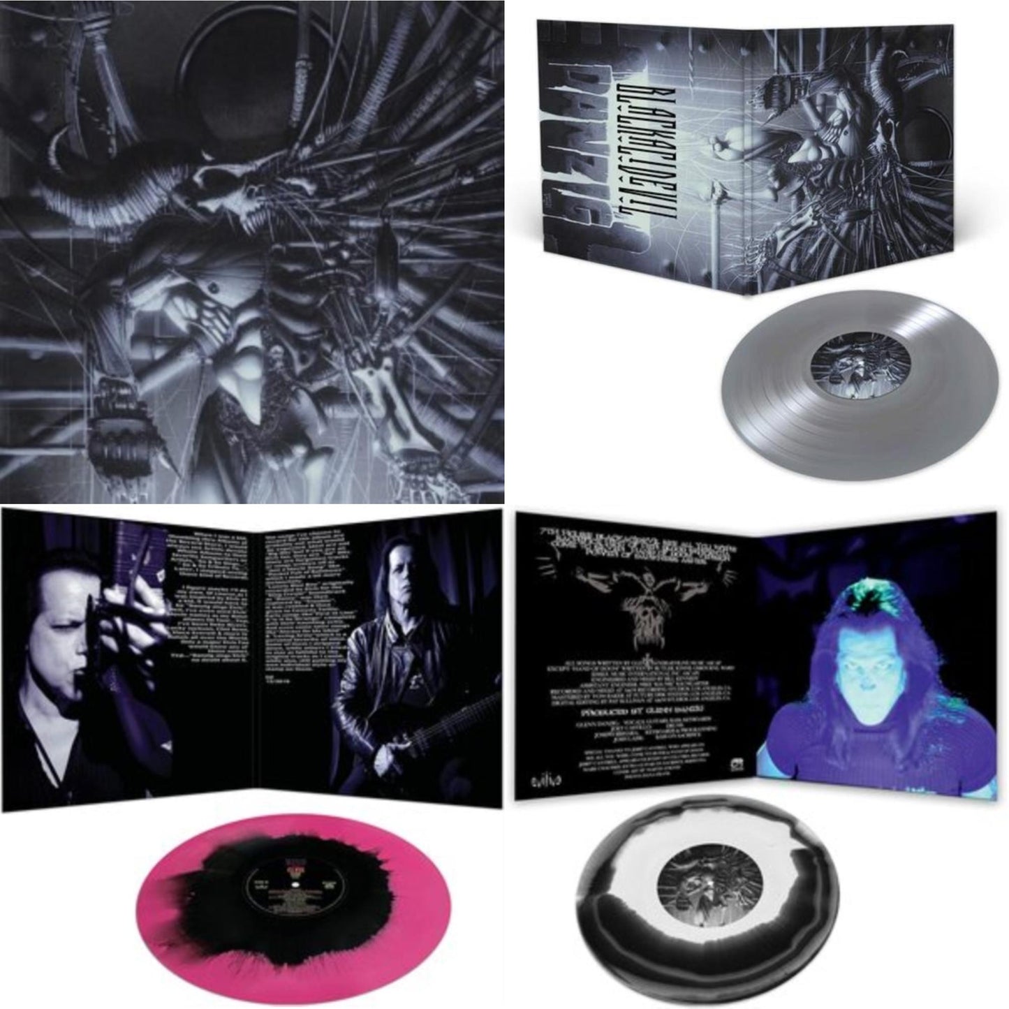 Danzig - Danzig 5: Blackacidevil (Black LP Vinyl) & Danzig 5: Blackacidevil (Silver LP Vinyl) & Danzig 5: Blackacidevil (Black & White Haze LP Vinyl) & Sings Elvis (Pink & Black Haze LP Vinyl)