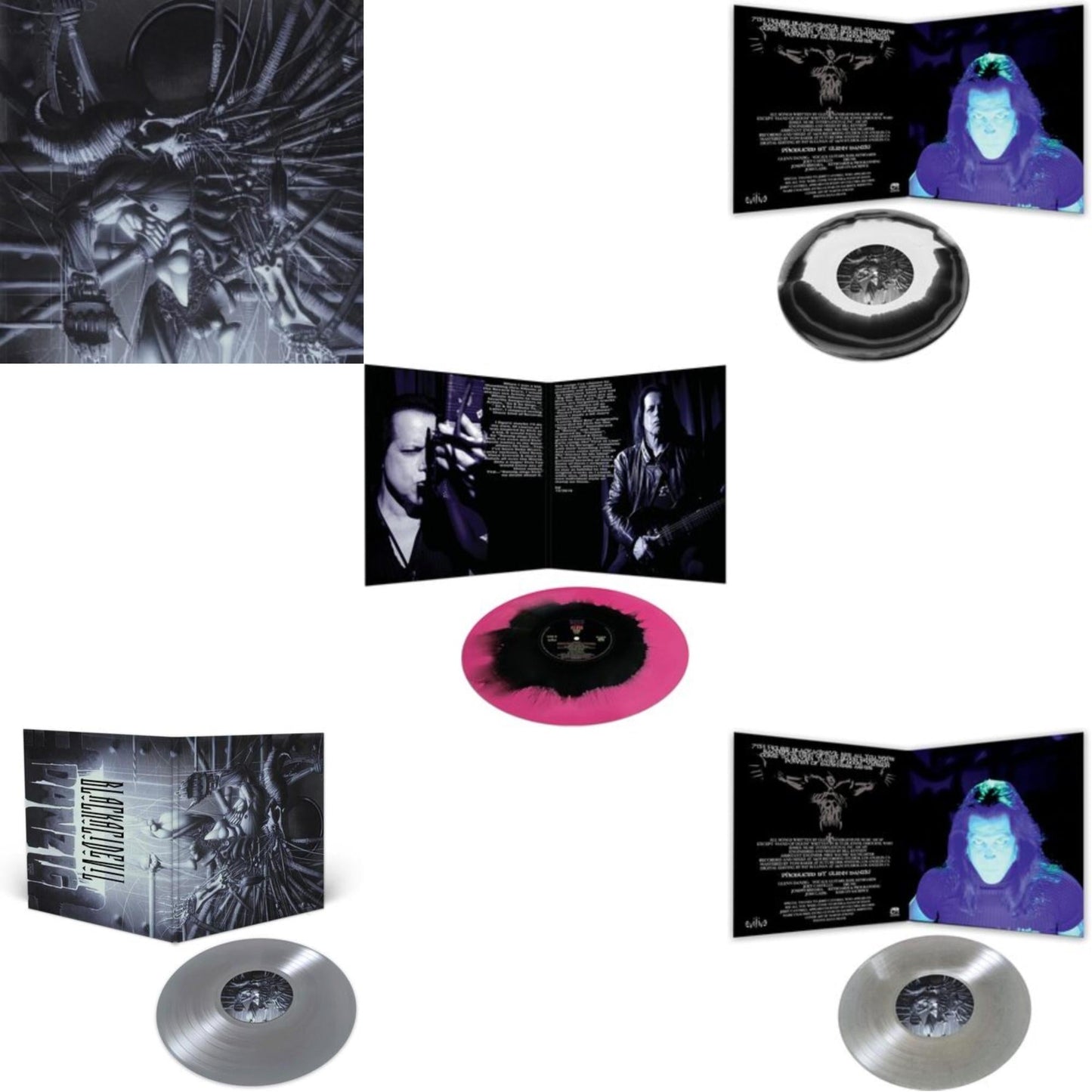 Danzig - Danzig 5: Blackacidevil (Black LP Vinyl) & Danzig 5: Blackout (Glitter LP Vinyl) & Danzig 5: Blackacidevil (Silver LP Vinyl) & Danzig 5: Blackacidevil (Black & White Haze LP Vinyl) & Sings Elvis (Pink & Black Haze LP Vinyl)