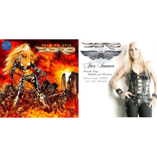 Doro - Fear No Evil (Blue White Marbled LP Vinyl) & Fur Immer (Black White Marbled LP Vinyl)