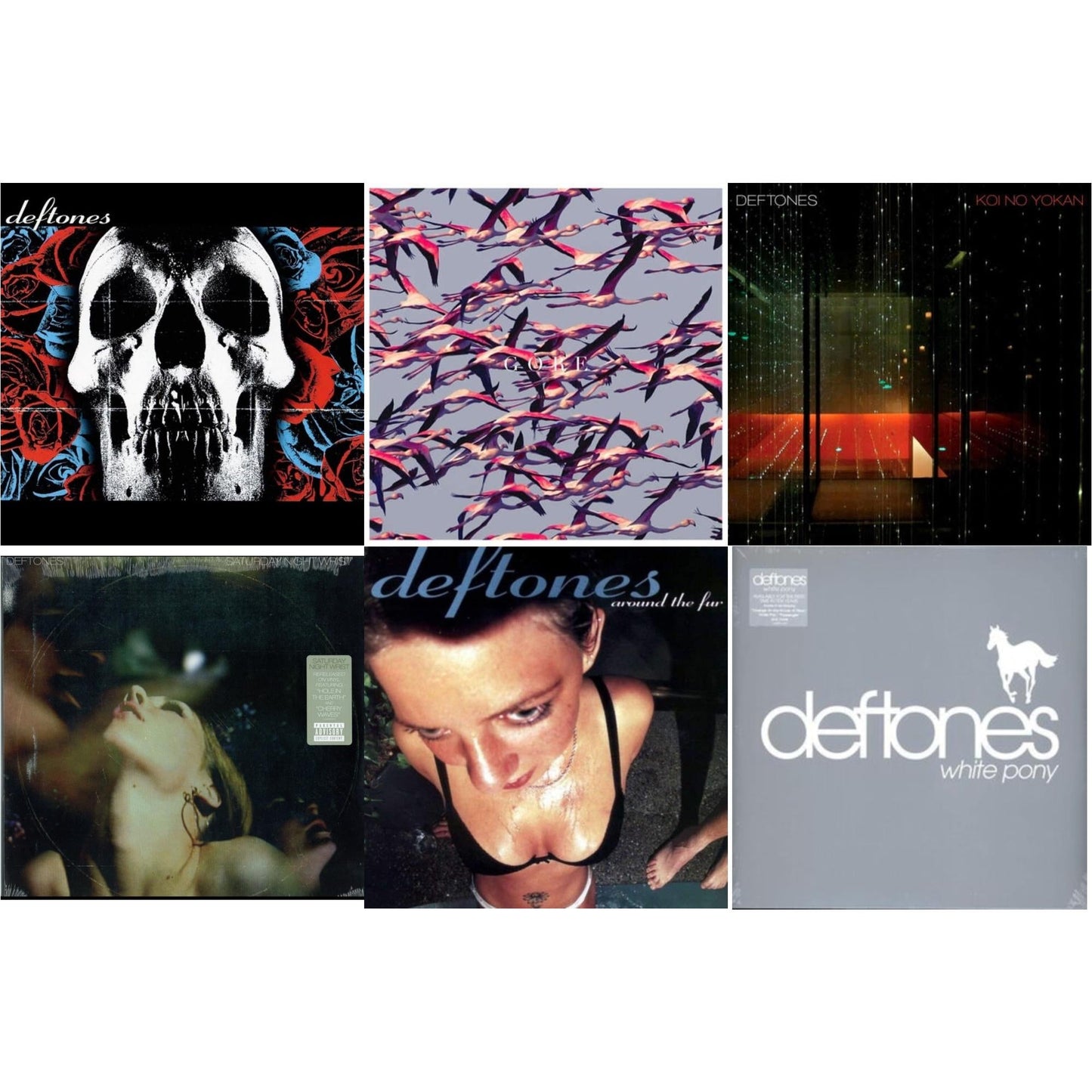 Deftones - Deftones & Gore (White LP Vinyl) & Koi No Yokan & Saturday Night Wrist & Around The Fur (180G) & White Pony