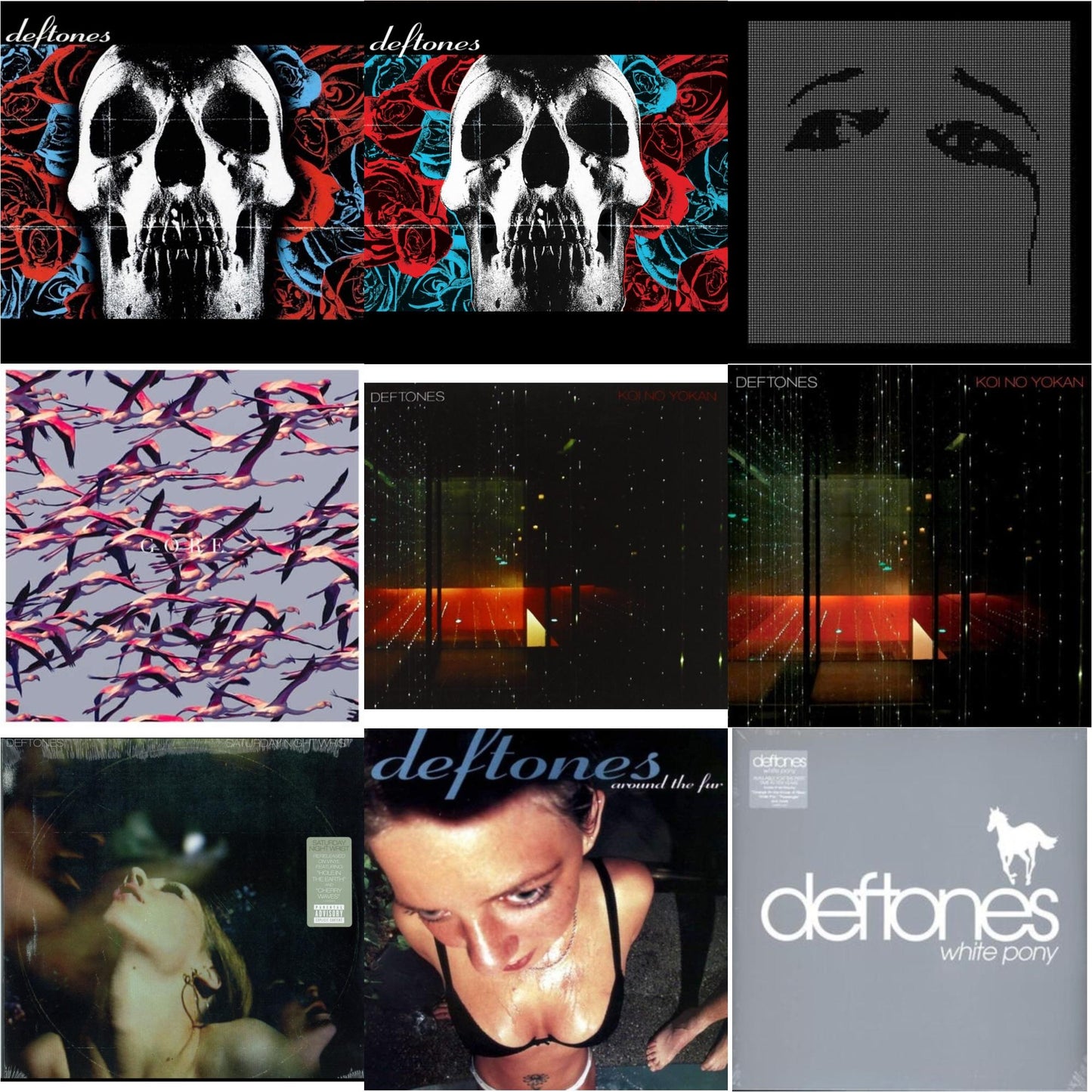 Deftones - Deftones & Deftones (X) (20Th Anniversary/Ruby Red LP Vinyl) & Ohms & Gore (White LP Vinyl) & Koi No Yokan & Koi No Yokan & Saturday Night Wrist & Around The Fur (180G) & White Pony