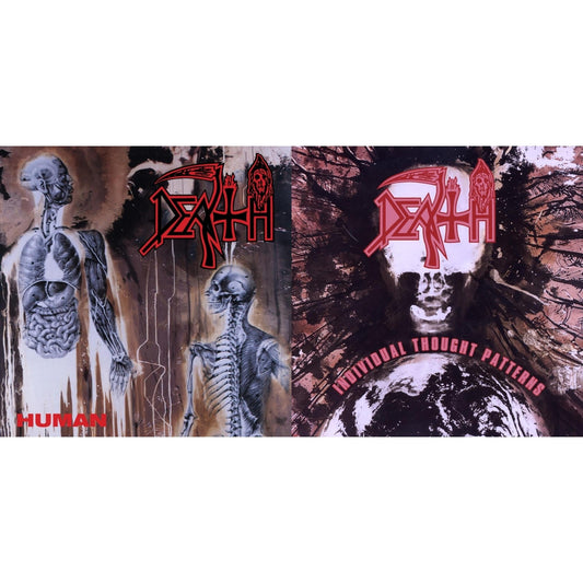 Death - Individual Thought Patterns - Reissue (Hot Pink, Bone White & Red Tri Color Merge W/ Splatter LP Vinyl) & Human (Remastered Reissue)