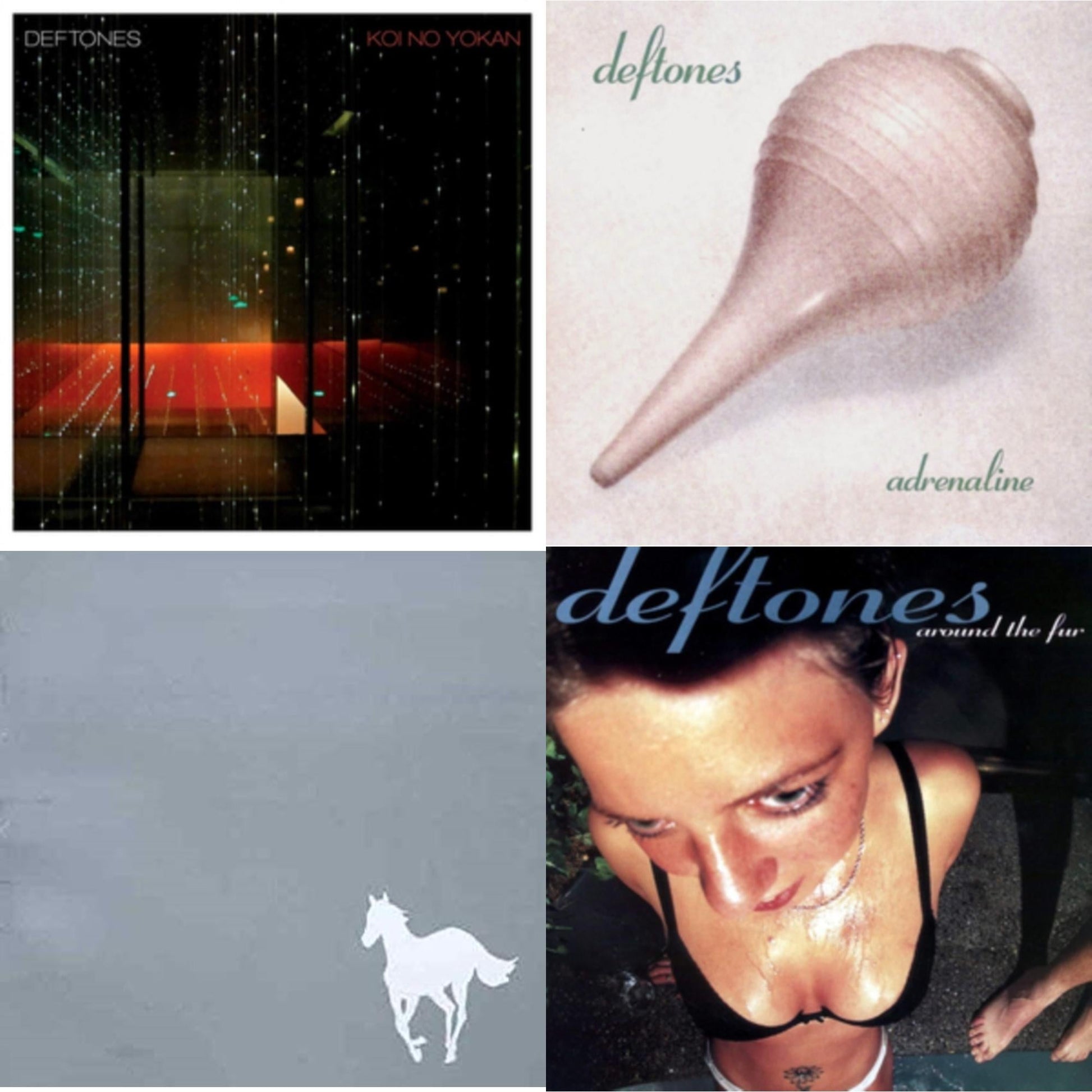 Deftones - Adrenaline & Around The Fur & White Pony & Koi No Yokan - CD Bundle