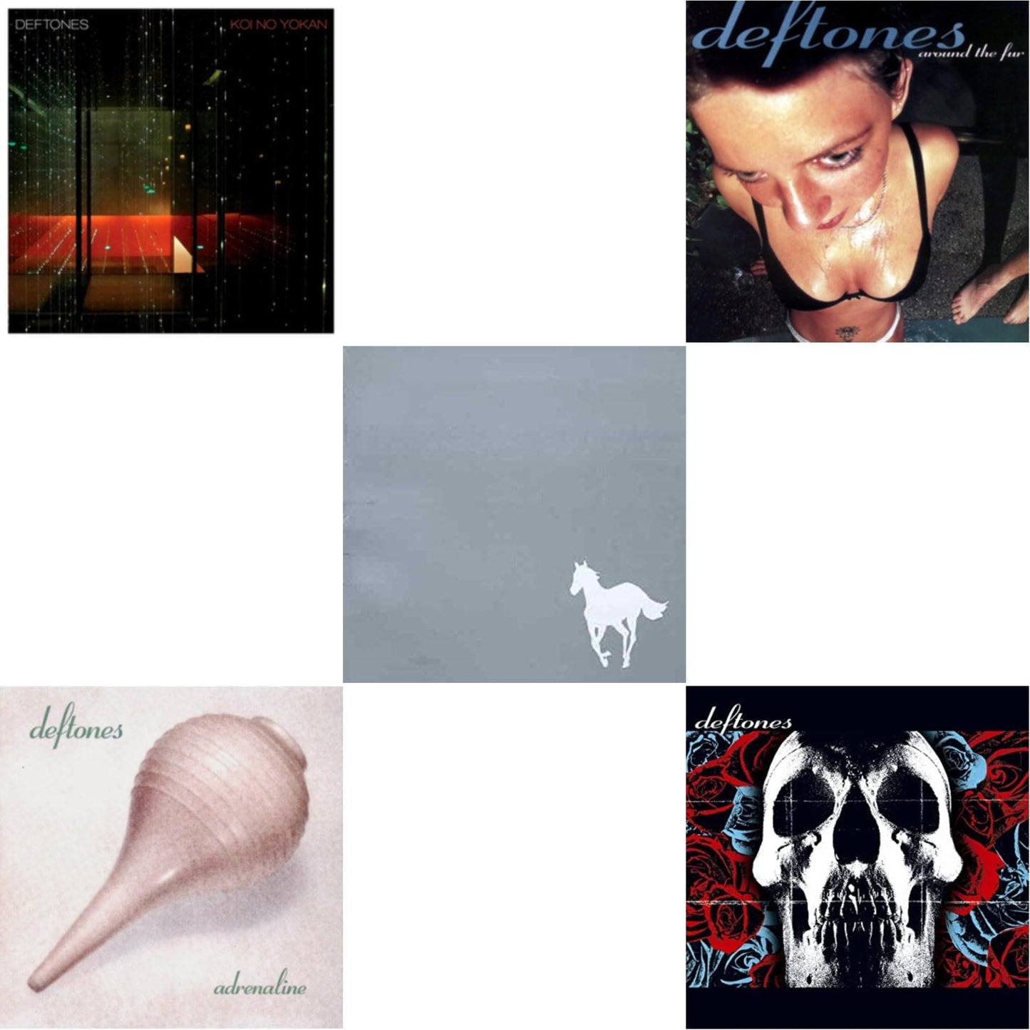 Deftones - Adrenaline & Around The Fur & White Pony & Deftones & Koi No Yokan - CD Bundle