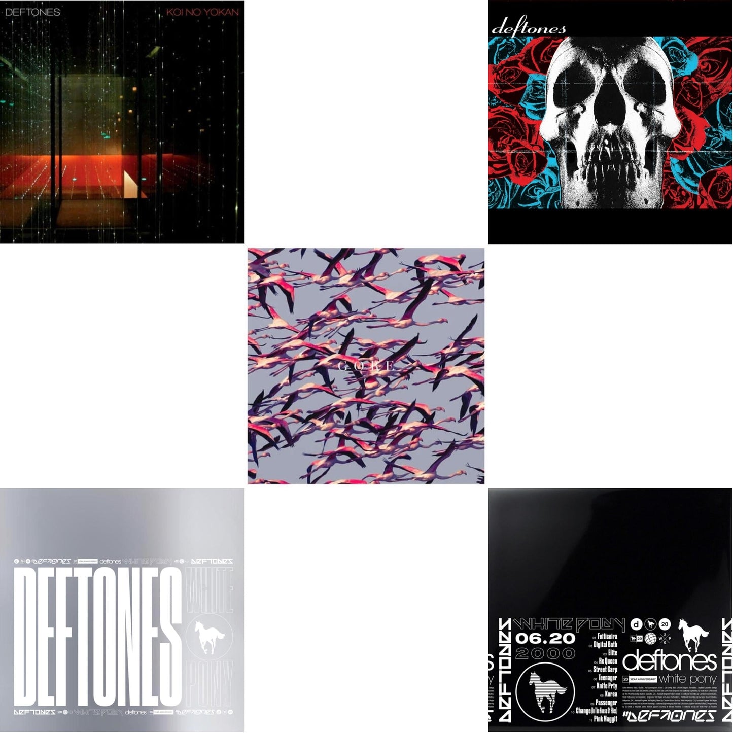 Deftones - Deftones (X) (20Th Anniversary/Ruby Red LP Vinyl) & White Pony (X) (20Th Anniversary Deluxe Edition/4LP) (I) & White Pony (X) (20Th Anniversary Deluxe Edition/Super Deluxe) & Gore (White LP Vinyl) & Koi No Yokan