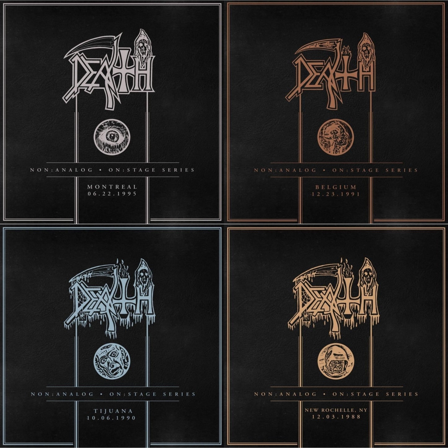 Death - Non:Analog - On:Stage Series - Montreal 06-22-1995 & Non:Analog - On:Stage Series - Belgium 12-23-1991 & Non:Analog - On:Stage Series - Tijuana 10-06-1990 & Non:Analog - On:Stage Series - New Rochelle, Ny 12-03-1988 - CD Bundle