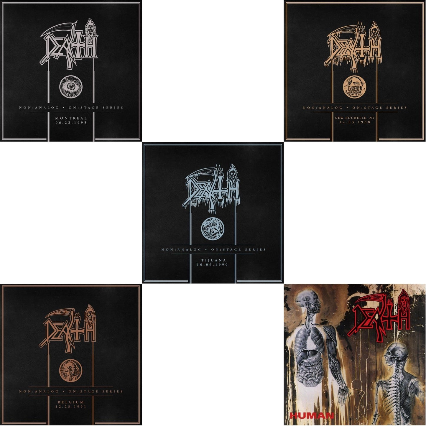 Death - Non:Analog - On:Stage Series - Montreal 06-22-1995 & Non:Analog - On:Stage Series - Belgium 12-23-1991 & Non:Analog - On:Stage Series - Tijuana 10-06-1990 & Non:Analog - On:Stage Series - New Rochelle, Ny 12-03-1988 & Human - CD Bundle