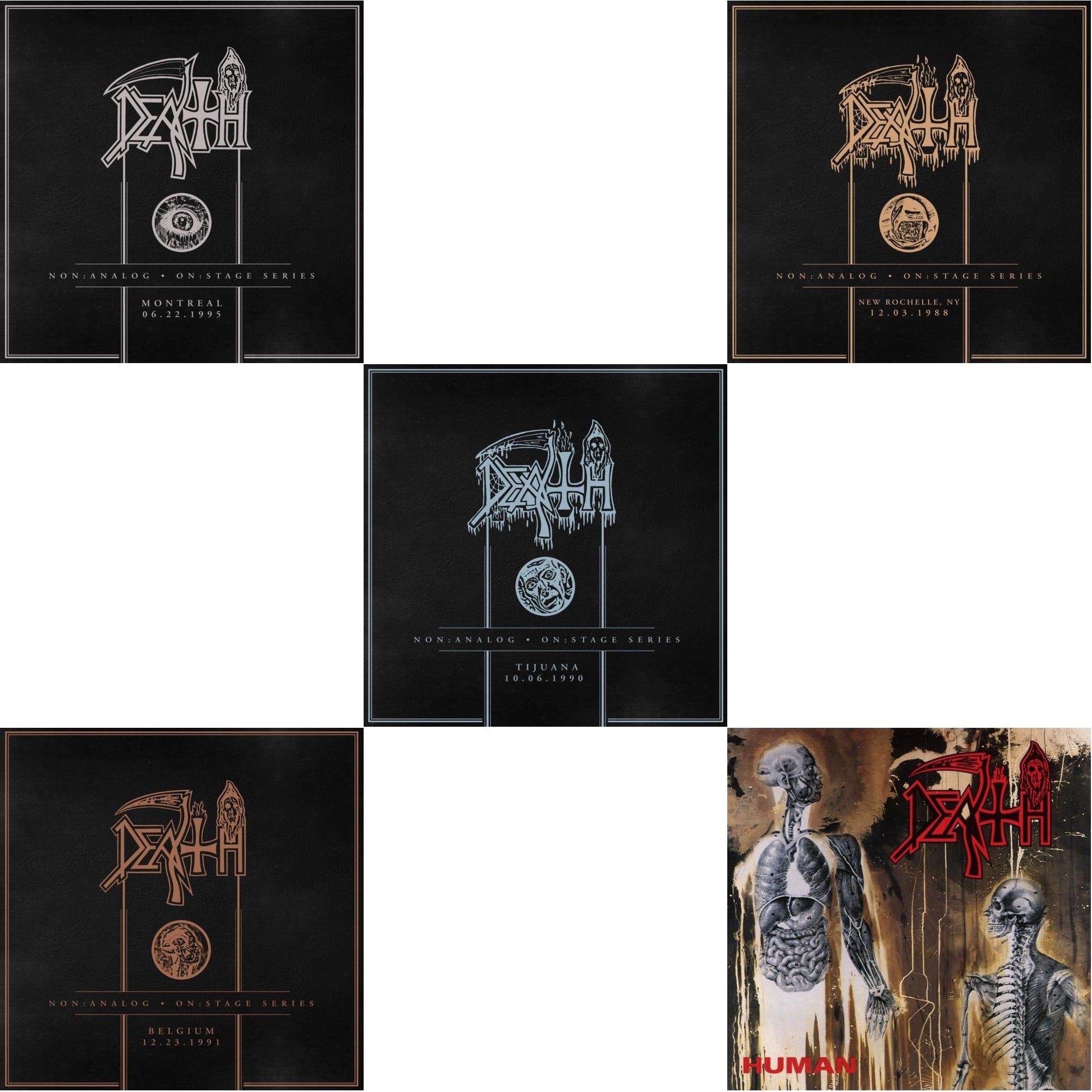 Death - Non:Analog - On:Stage Series - Montreal 06-22-1995 & Non:Analog - On:Stage Series - Belgium 12-23-1991 & Non:Analog - On:Stage Series - Tijuana 10-06-1990 & Non:Analog - On:Stage Series - New Rochelle, Ny 12-03-1988 & Human - CD Bundle