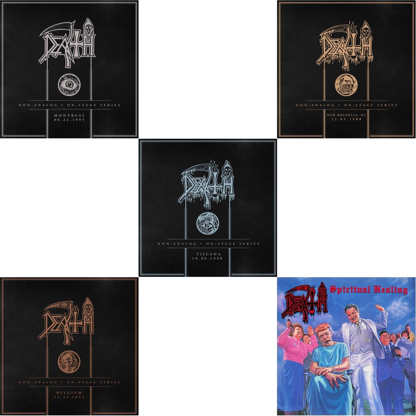 Death - Non:Analog - On:Stage Series - Montreal 06-22-1995 & Non:Analog - On:Stage Series - Belgium 12-23-1991 & Non:Analog - On:Stage Series - Tijuana 10-06-1990 & Non:Analog - On:Stage Series - New Rochelle, Ny 12-03-1988 & Spiritual Healing - CD