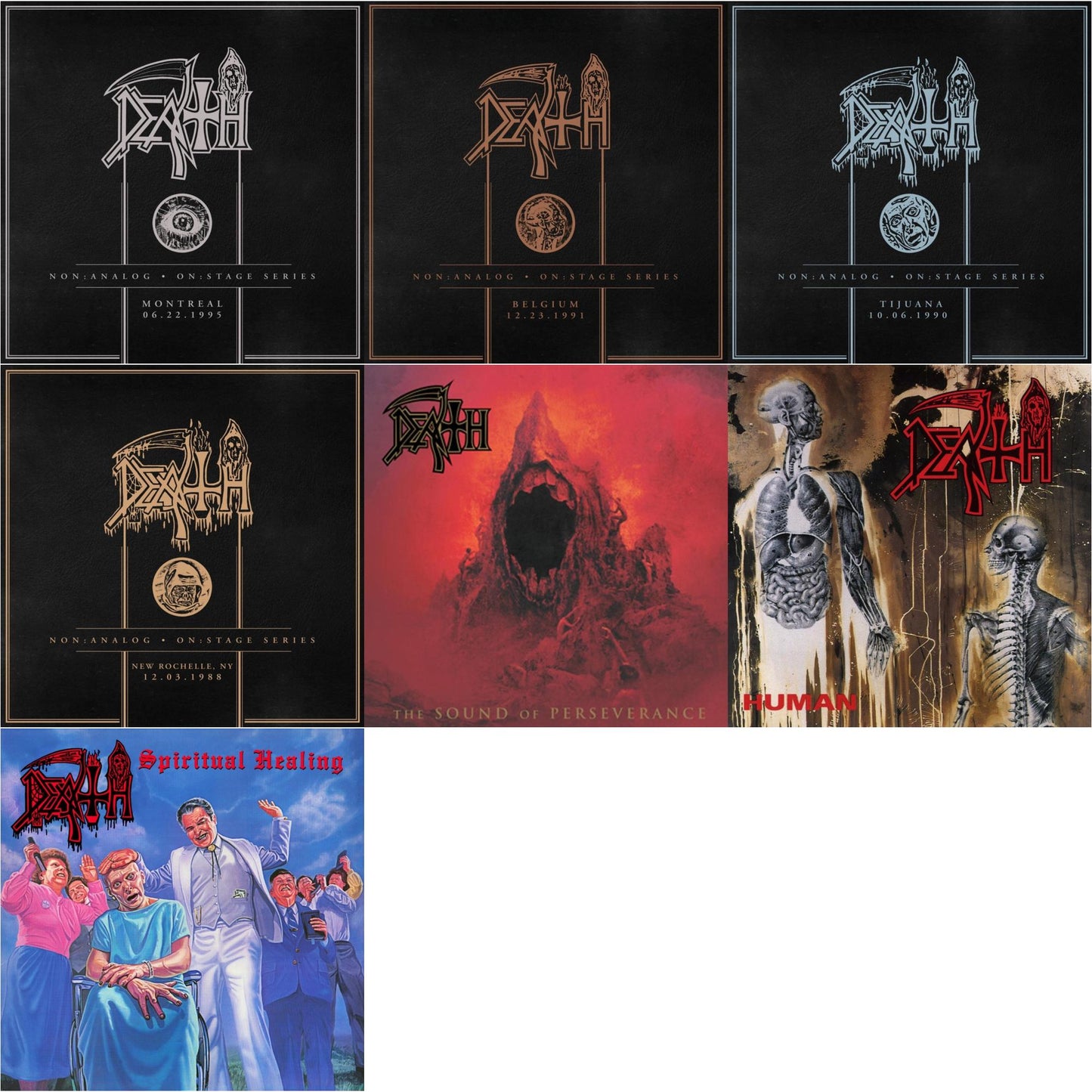 Death - Non:Analog - On:Stage Series - Montreal 06-22-1995 & Non:Analog - On:Stage Series - Belgium 12-23-1991 & Non:Analog - On:Stage Series - Tijuana 10-06-1990 & Non:Analog - On:Stage Series - New Rochelle, Ny 12-03-1988 & Sound Of Perseve & Human