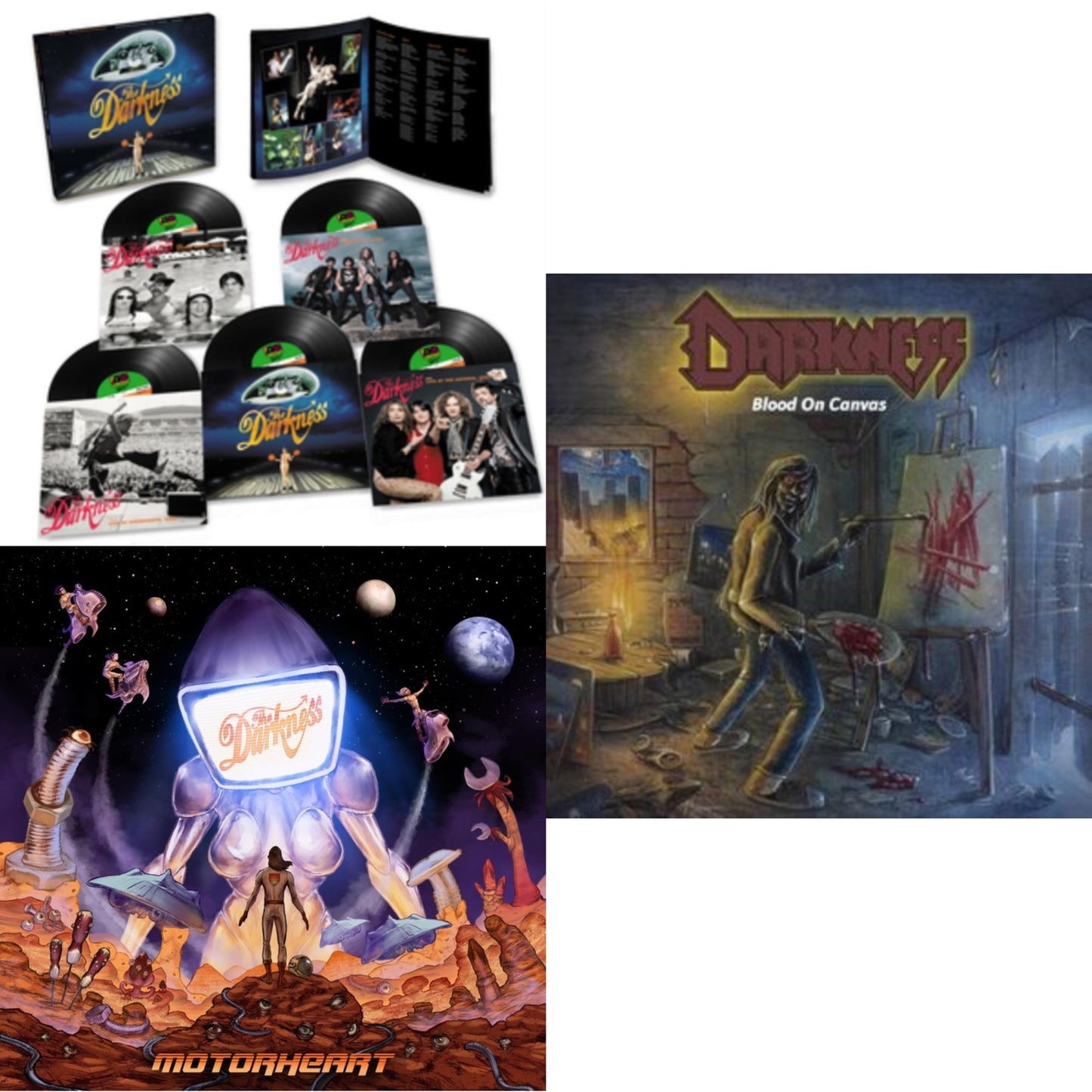 Darkness - Blood On Canvas (Blue LP Vinyl) & Permission To Land... Again (20Th Anniversary Box Set/5LP) & Motorheart