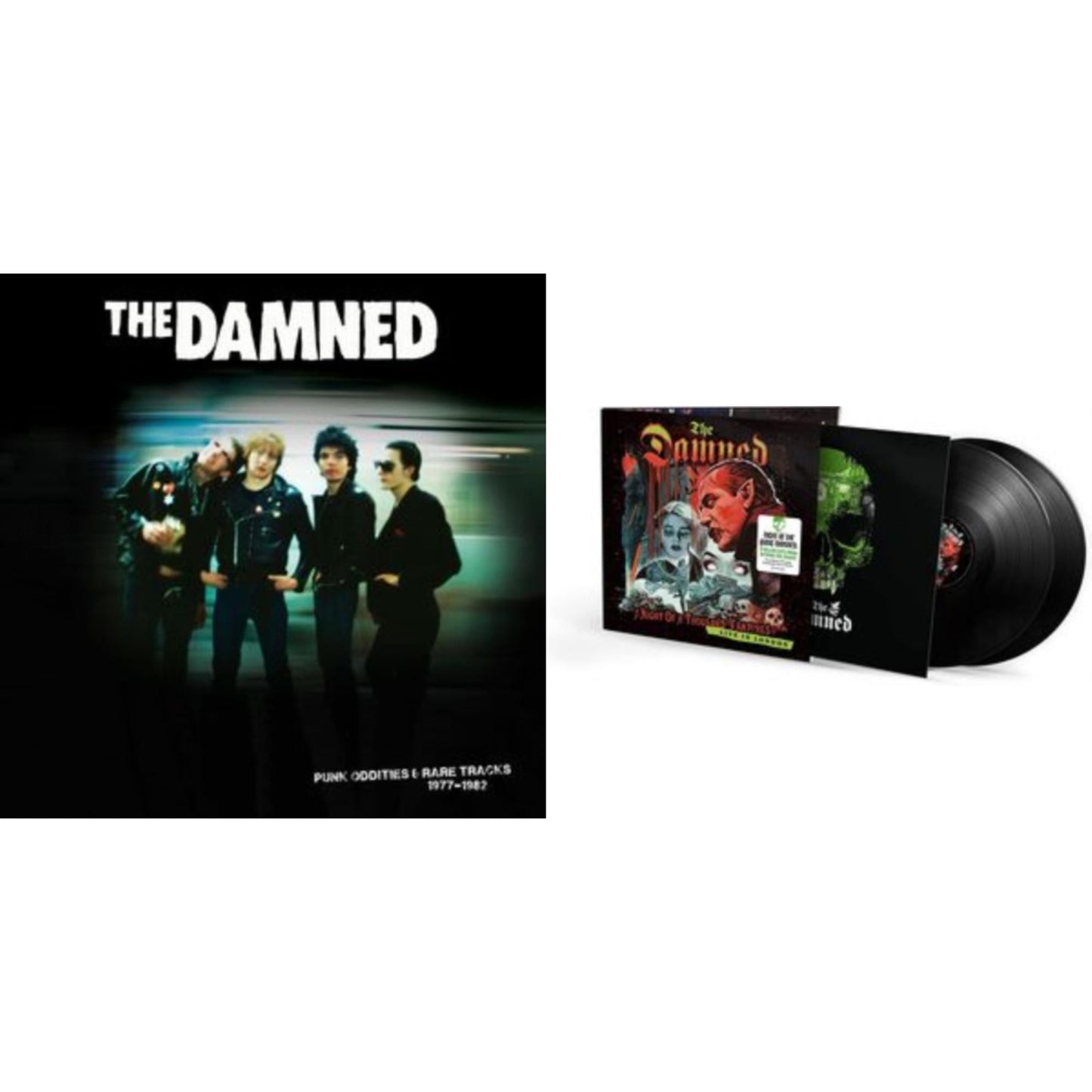 Damned - Night Of A Thousand Vampires (2LP/180G) & Punk Oddities & Rare Tracks 1977-1982 (Green/Black Splatter LP Vinyl)