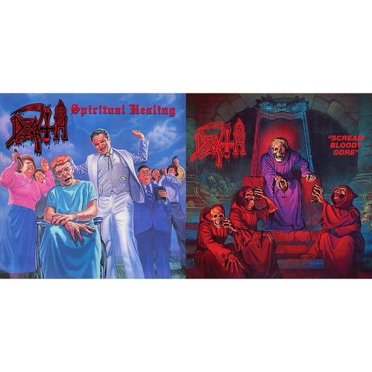 Death - Spiritual Healing & Scream Bloody Gore (Reissue) - LP Vinyl Bundle