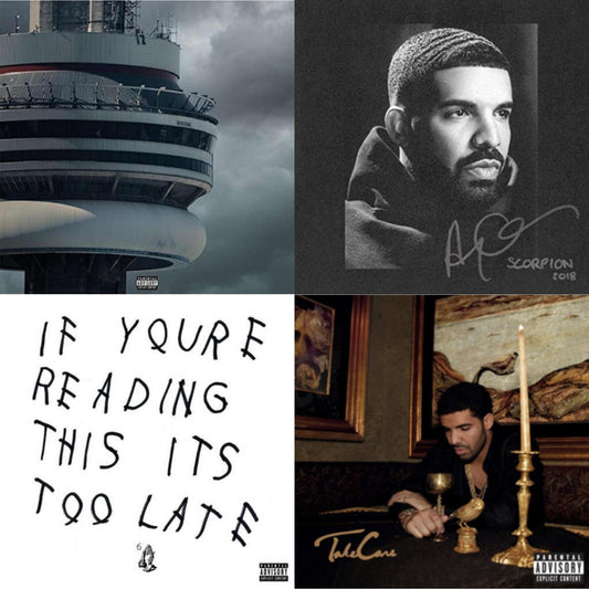Drake - Take Care (Ex) & Views (Ex) & If You're Reading This It's Too Late (Ex) & Scorpion (2 LP)