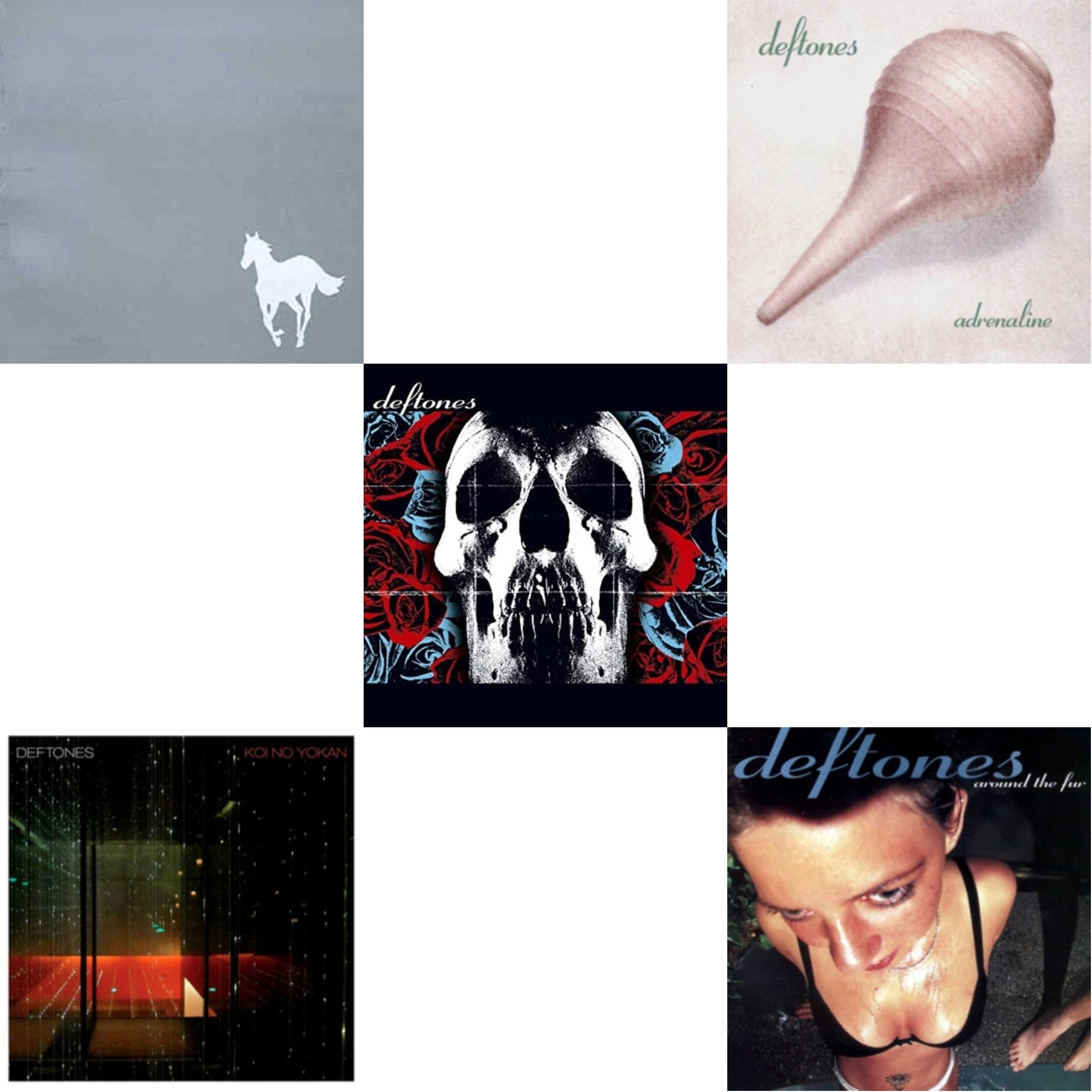 Deftones - Adrenaline & Around The Fur & White Pony & Deftones & Koi No Yokan - CD Bundle