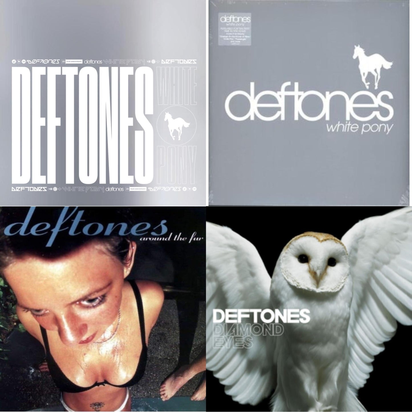 Deftones - White Pony (X) (20Th Anniversary Deluxe Edition/Super Deluxe) & Around The Fur (180G) & White Pony & Diamond Eyes - LP Vinyl Bundle