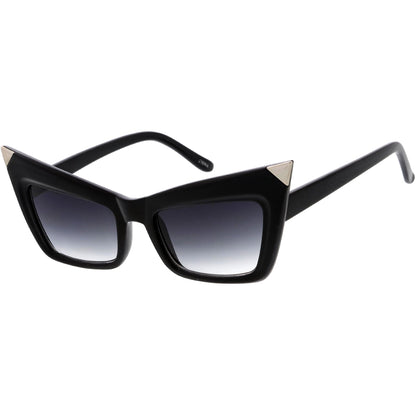 Sharp High-Pointed Metal Tip Designer-Inspired Fashion Cat Eye Sunglasses D004
