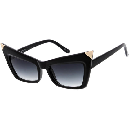 Sharp High-Pointed Metal Tip Designer-Inspired Fashion Cat Eye Sunglasses D004